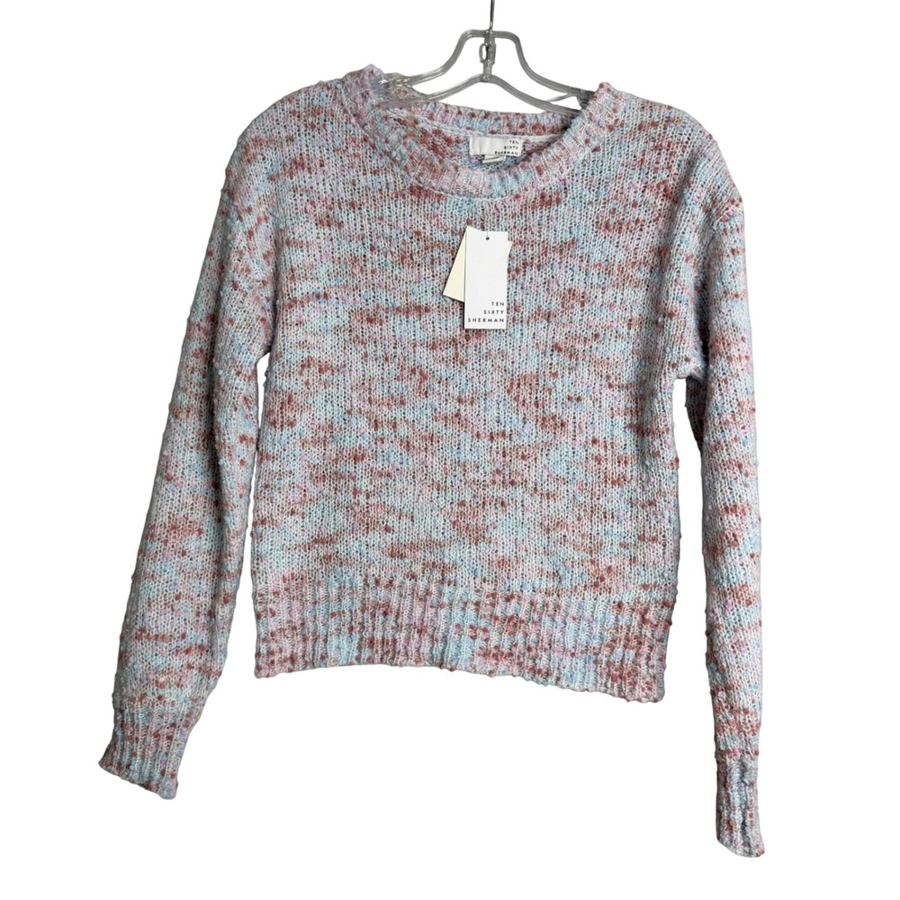 New Ten Sixty Sherman Popcorn Sweater Womens XS Multicolor Knit Preppy